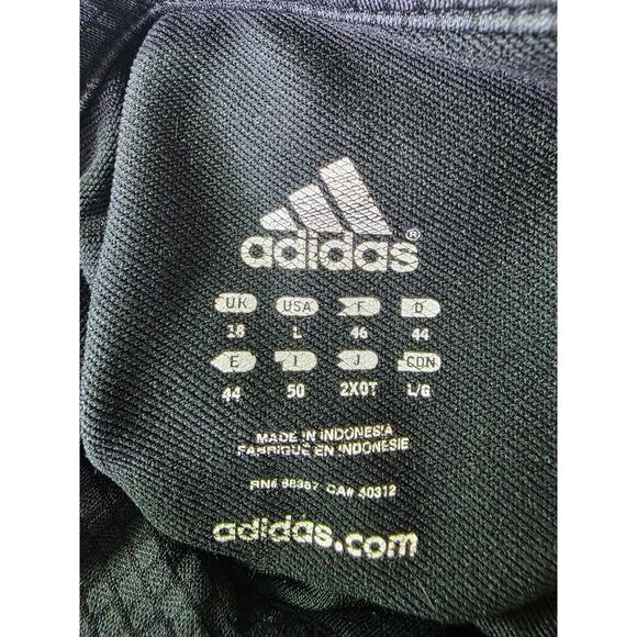 ADIDAS Black Half Zip Active Sporty Track Workout Pullover Jacket SZ L - Picture 4 of 8